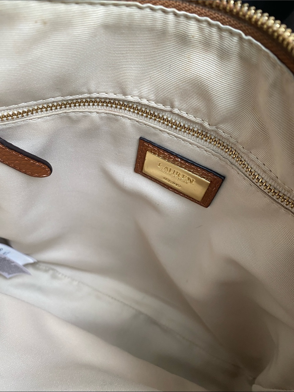 LRL Lauren Ralph Lauren Pebbled Leather Large Cameryn Crossbody - Picture 10 of 17